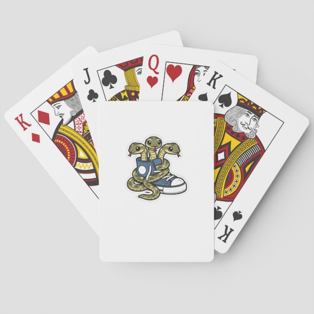 Snakes on shoes playing cards (Back)
