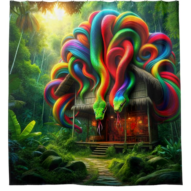 Snakes Shower Curtain (Front)