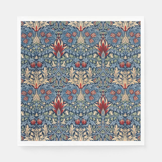 Snakeshead, Flower Wallpaper by William Morris Napkin (Front)
