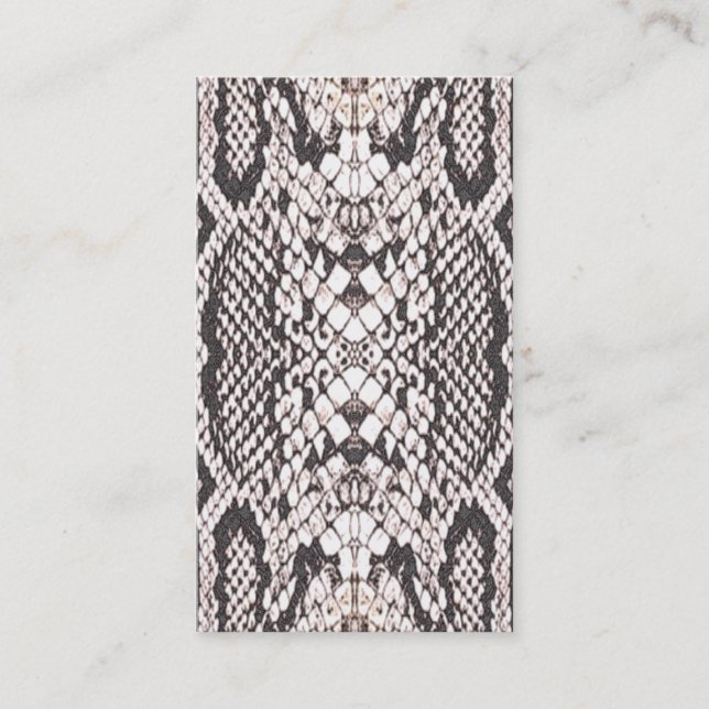 Snakeskin Background Business Card (Front)
