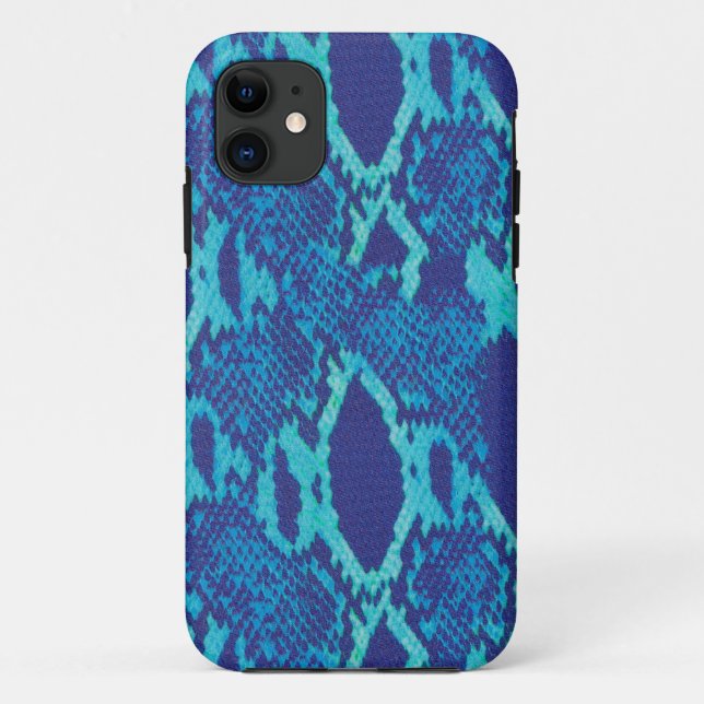 Snakeskin in Blue Case-Mate iPhone Case (Back)