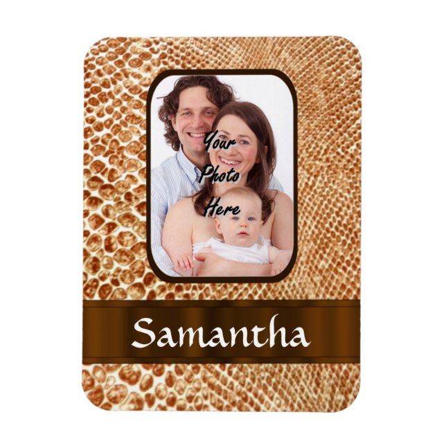 Snakeskin look custom photo magnet (Vertical)