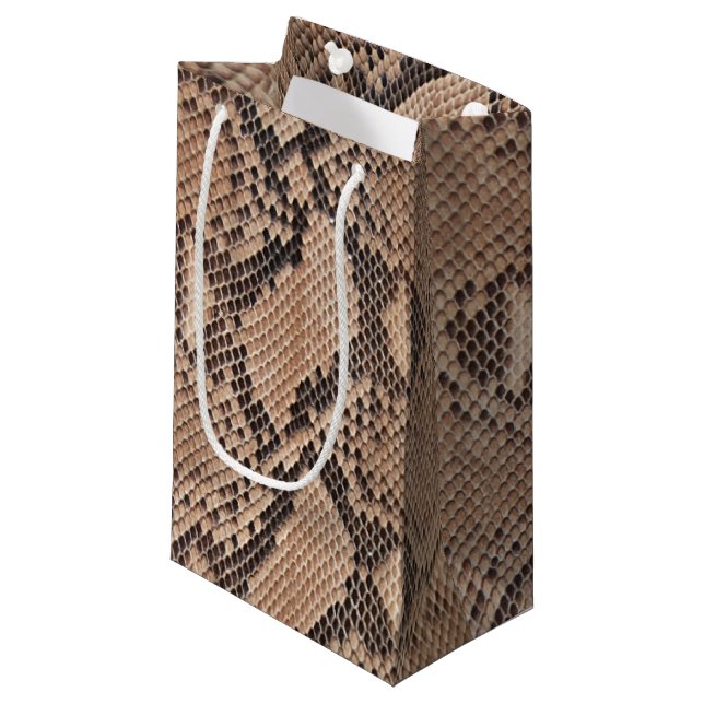 Snakeskin Pattern Cool Animal Print Small Gift Bag (Front Angled)