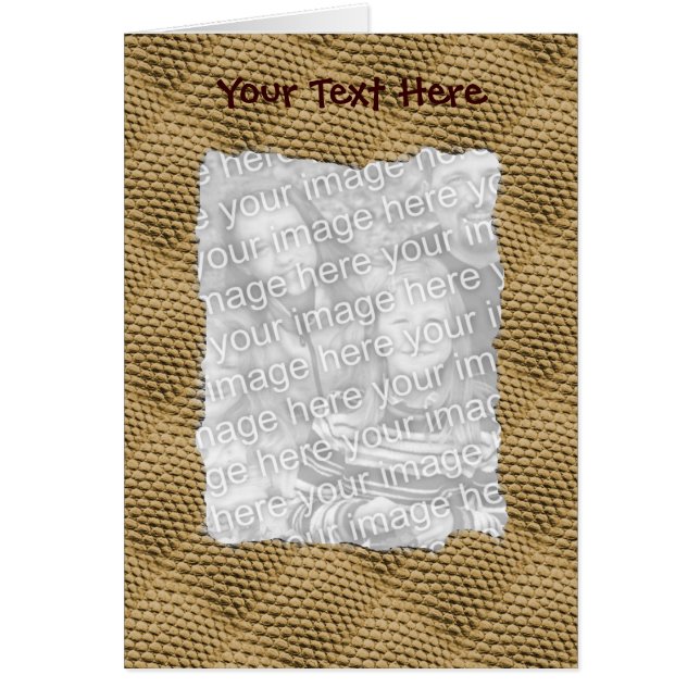 Snakeskin Pattern Design Your Photo Card (Front)