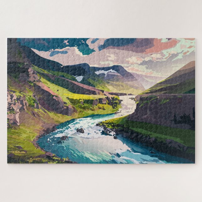 Snaking River  Jigsaw Puzzle (Horizontal)