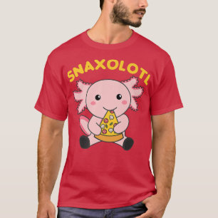 Snaolotl Aolotl Lovers Cute Animals Eat pizza Aolo T-Shirt