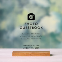 Snap a Selfie Transparent Wedding Photo Guestbook