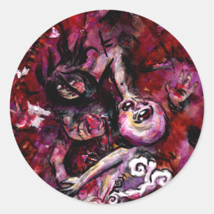 Snap Back Classic Round Sticker