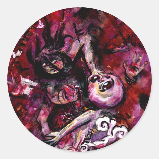 Snap Back Classic Round Sticker (Front)