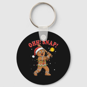 Snap Christmas Santa Gingerbread Playing Softll Pl Key Ring