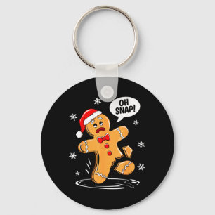 Snap Gingerbread Man Shirt Kids Men Women Costume Key Ring
