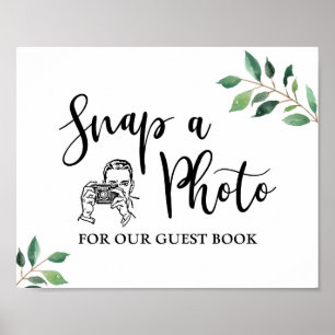 Snap Photo for Our Guest Book Greenery Sign