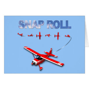 Snap Roll Aerobatic manoeuvre with Red Aeroplane
