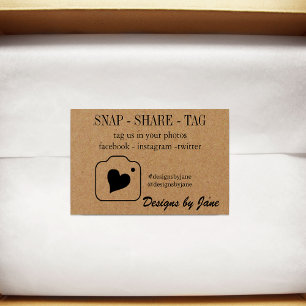Snap Share Tag Kraft Small Business Sticker