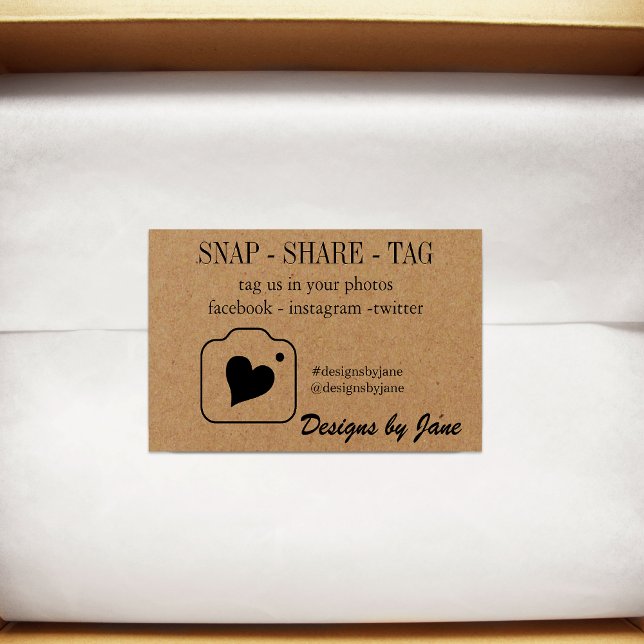 Snap Share Tag Kraft Small Business Sticker (Creator Uploaded)