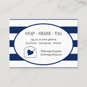 Snap Share Tag Small Business Order Insert Card