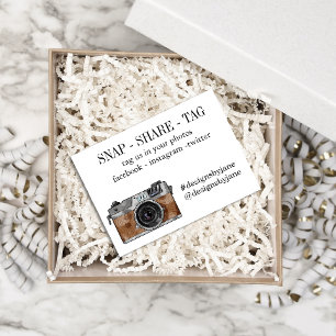 Snap Share Tag Small Business Order Insert Card