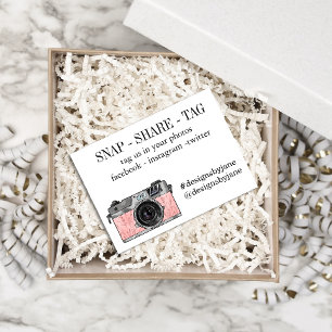 Snap Share Tag Small Business Order Insert Card