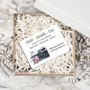 Snap Share Tag Small Business Order Insert Card