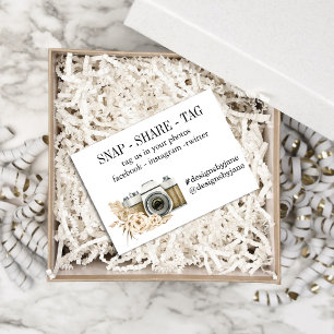 Snap Share Tag Small Business Order Insert Card