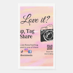 snap tag share media camera add socials love it. A Napkin