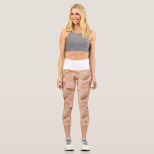 Snapdragon Flower Capri Leggings