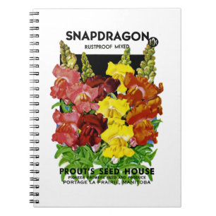 Snapdragon Vintage Seed Packet Notebook