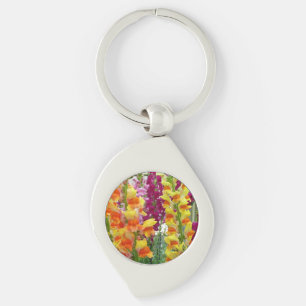 Snapdragons Colourful Floral Key Ring