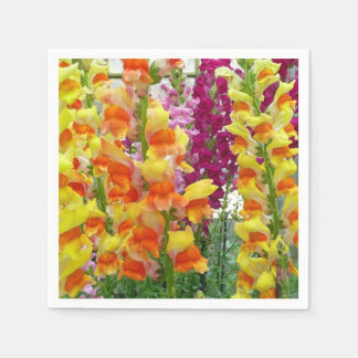 Snapdragons Colourful Floral Napkin