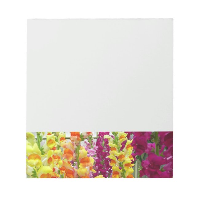 Snapdragons Colourful Floral Notepad (Front)