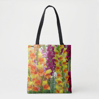 Snapdragons Colourful Floral Tote Bag