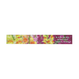 Snapdragons Colourful Floral Wrap Around Label