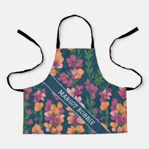 Snapdragons Rainbow Colourful Personalised Pattern Apron
