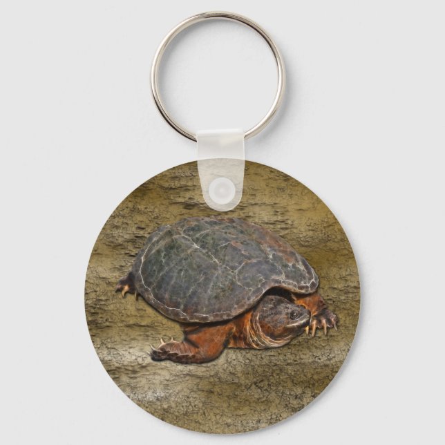 Snapping Turtle Terrapin-lover Gift Key Ring (Front)