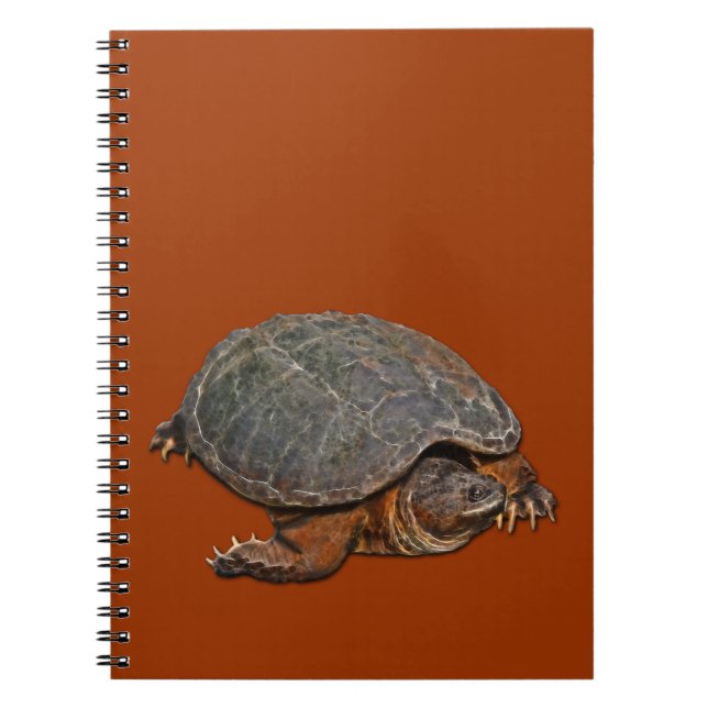 Snapping Turtle Terrapin-lover Gift Spiral Notebook (Front)