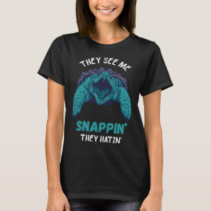 Snapping Turtle They See Me Aligator Snapping Turt T-Shirt
