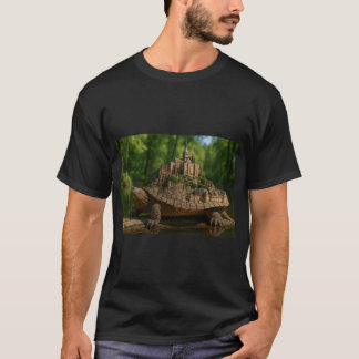 Snappingurtle with Le MontSaintMichel Shell retro T-Shirt
