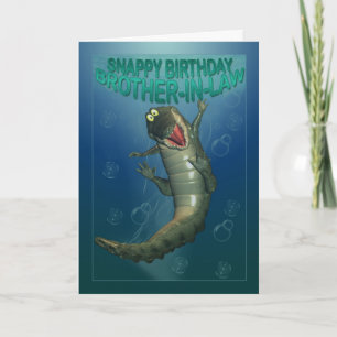 Snappy Birthday Happy Crocodile Underwater View Card