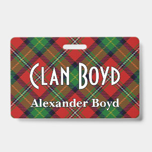 Snappy Clan Boyd Tartan ID Badge