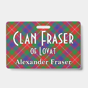 Snappy Clan Fraser of Lovat Tartan ID Badge