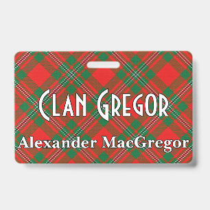Snappy Clan Gregor MacGregor Tartan ID Badge