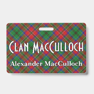 Snappy Clan MacCulloch Tartan ID Badge