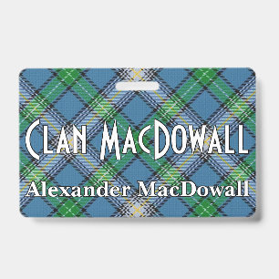 Snappy Clan MacDowall Tartan ID Badge