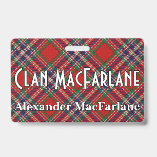 Snappy Clan MacFarlane Tartan ID Badge