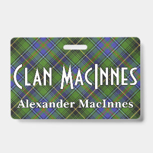 Snappy Clan MacInnes Tartan ID Badge