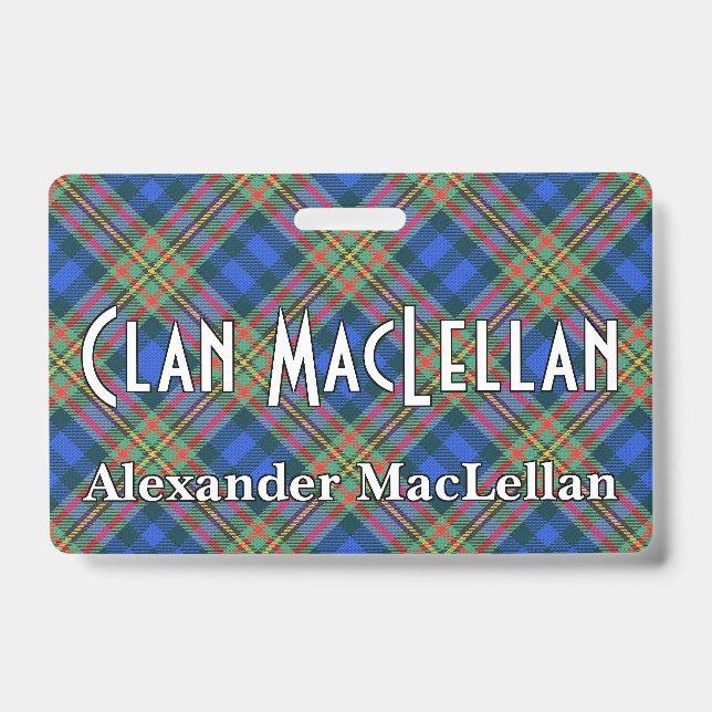 Snappy Clan MacLellan Tartan ID Badge (Front)