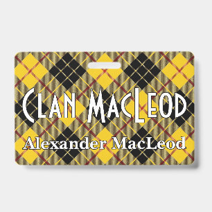 Snappy Clan MacLeod of Lewis Tartan ID Badge