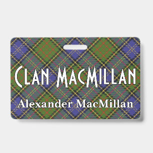 Snappy Clan MacMillan Hunting Tartan ID Badge