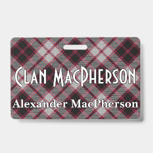Snappy Clan MacPherson Tartan ID Badge