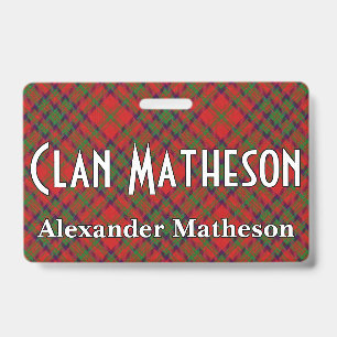 Snappy Clan Matheson Tartan ID Badge